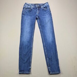 Silver Jeans Co Boyfriend Relaxed Straight Leg Medium Wash Denim Womens 27x29